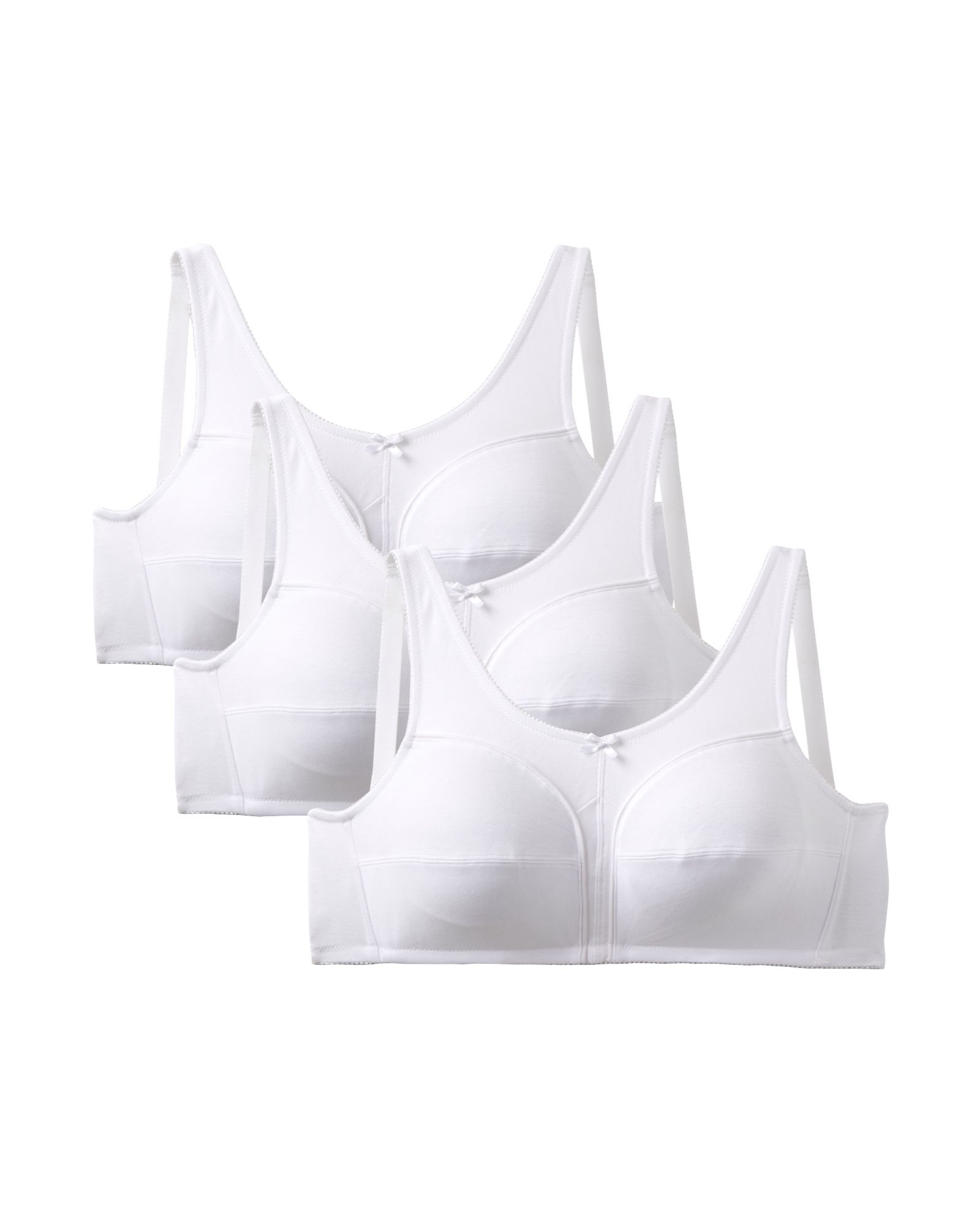Comfort Choice Women's 3-Pack Wireless Light Support Cotton Bra