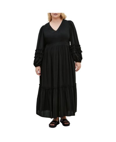 CITY CHIC Women's Malia Plain Maxi Dress