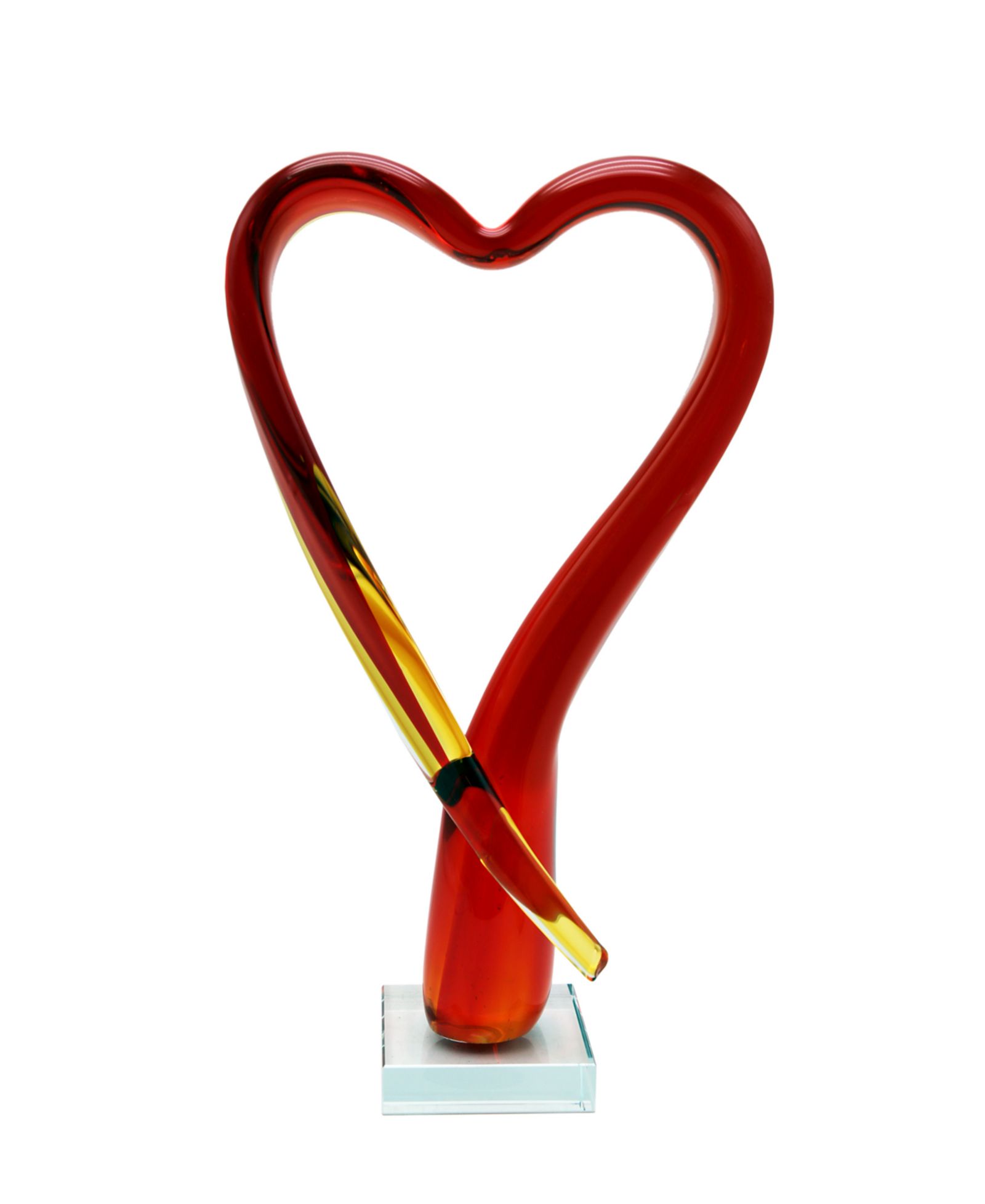 Dale Tiffany Скульптура из художественного стекла Opus Heart 13.75"