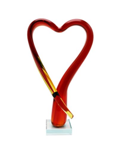 Dale Tiffany Скульптура из художественного стекла Opus Heart 13.75"