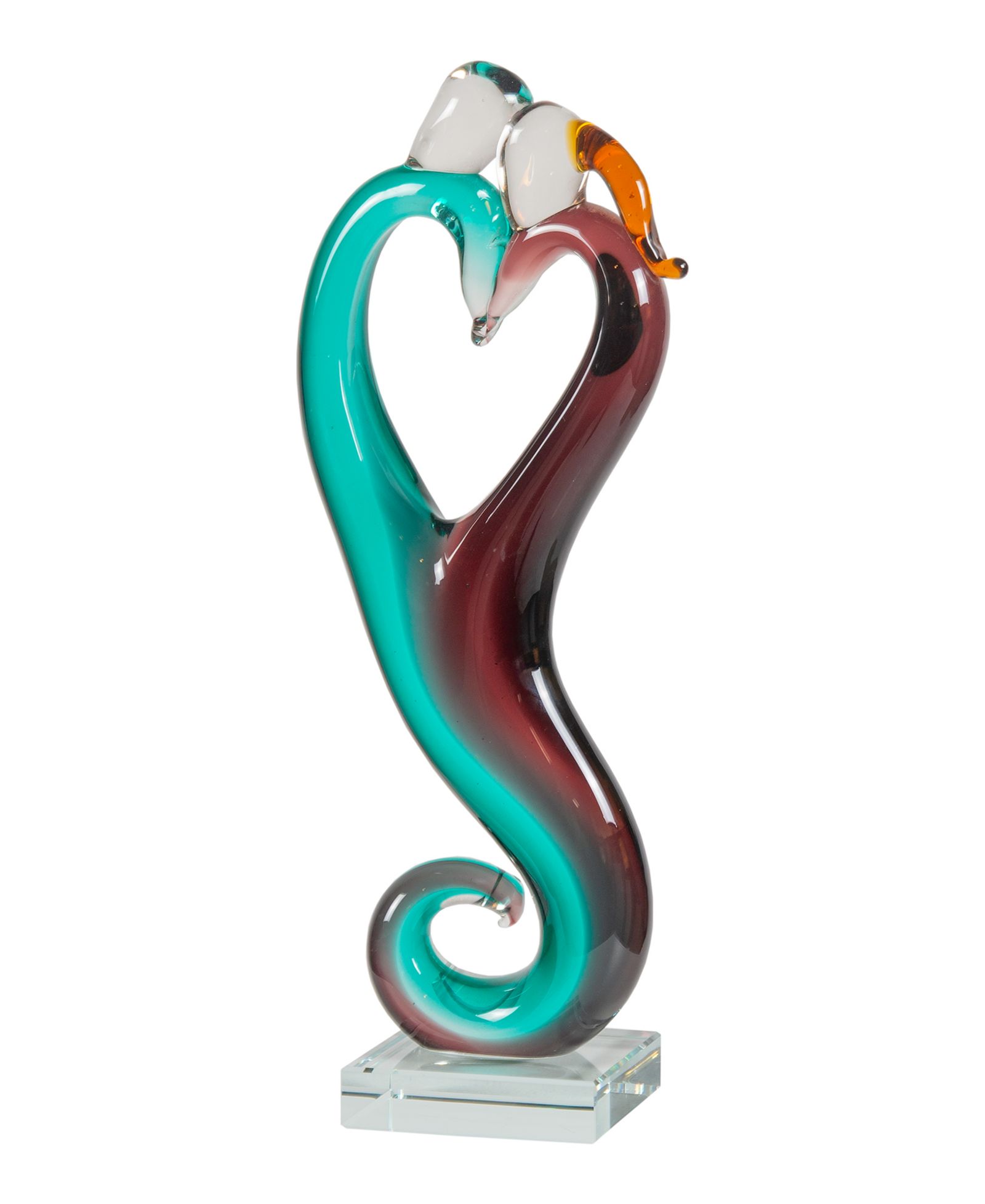 Dale Tiffany Скульптура из художественного стекла Unity Heart 12.5"