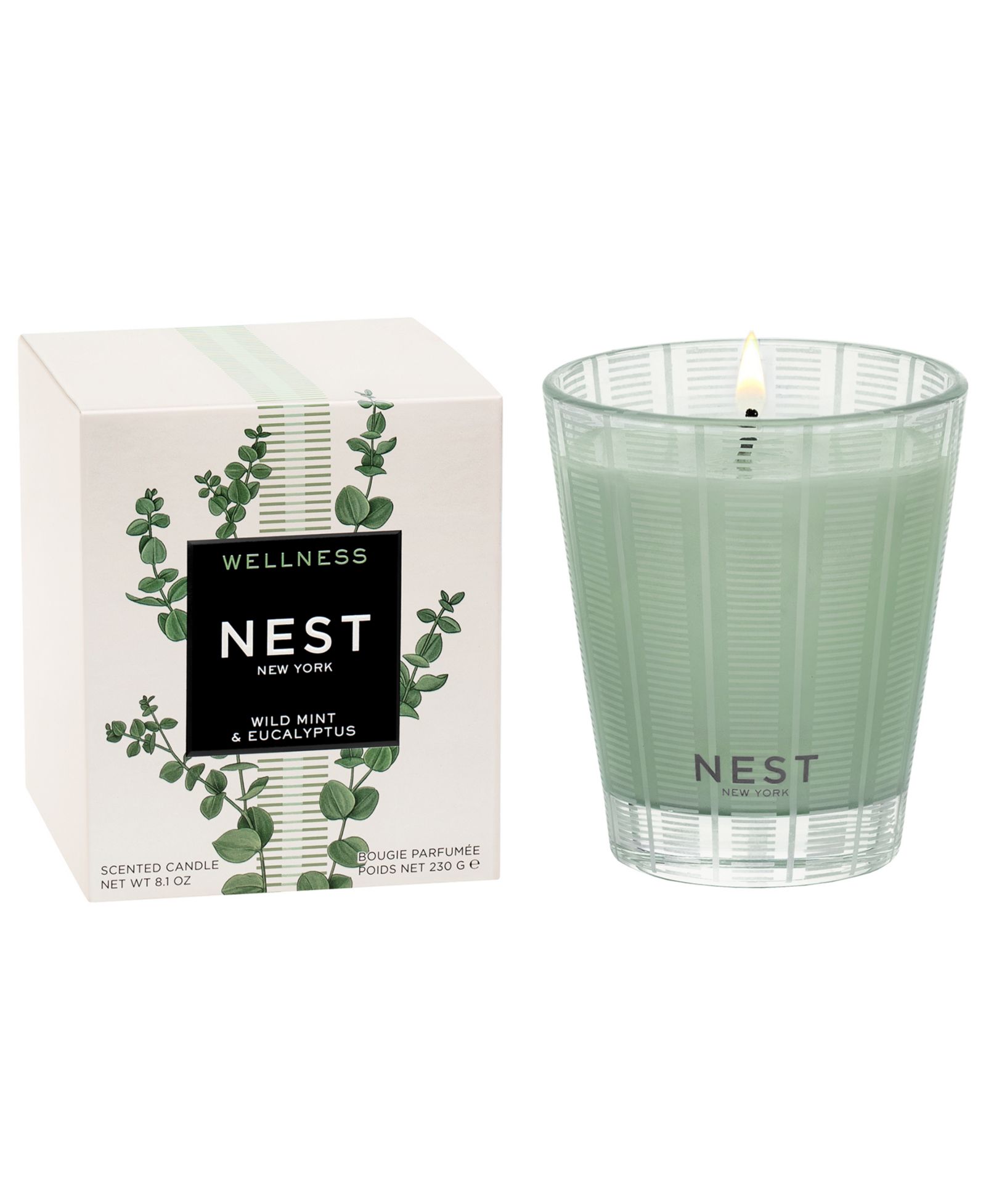 NEST New York ароматическая свеча Wild Mint & Eucalyptus классическая, 8,1 унции