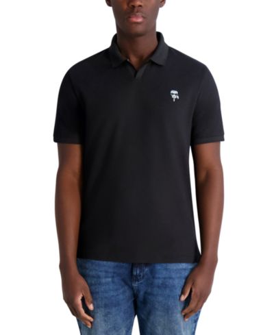 KARL LAGERFELD PARIS Men's Regular-Fit Karl Head Piqué Polo Shirt