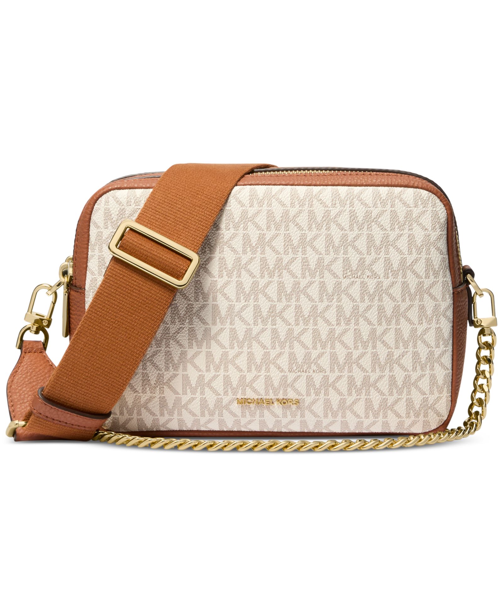Michael Kors Bryant Medium Double Zip Chain Camera Crossbody Bag
