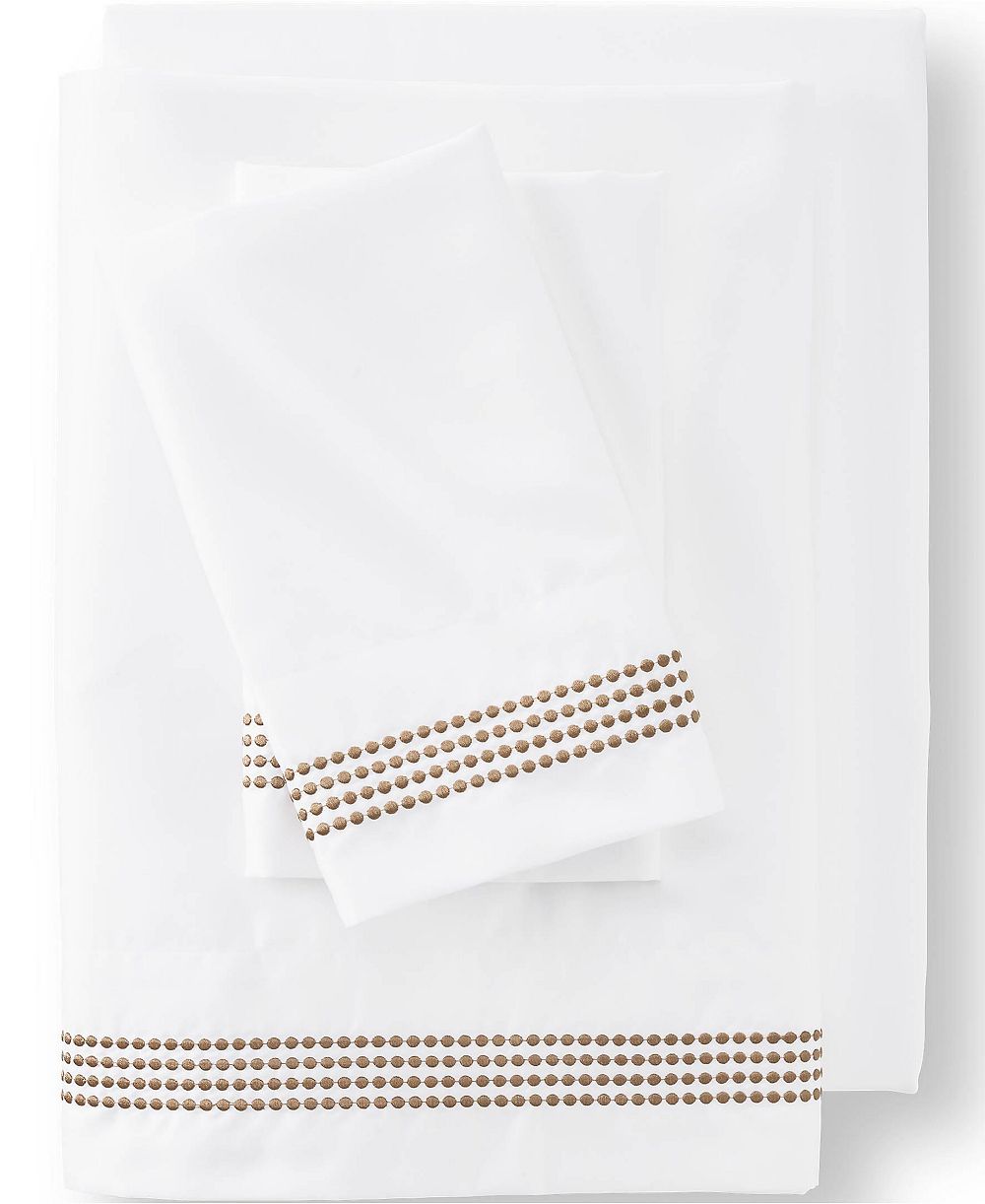 Lands' End сатиновые простыни с вышивкой, 400 Thread Count