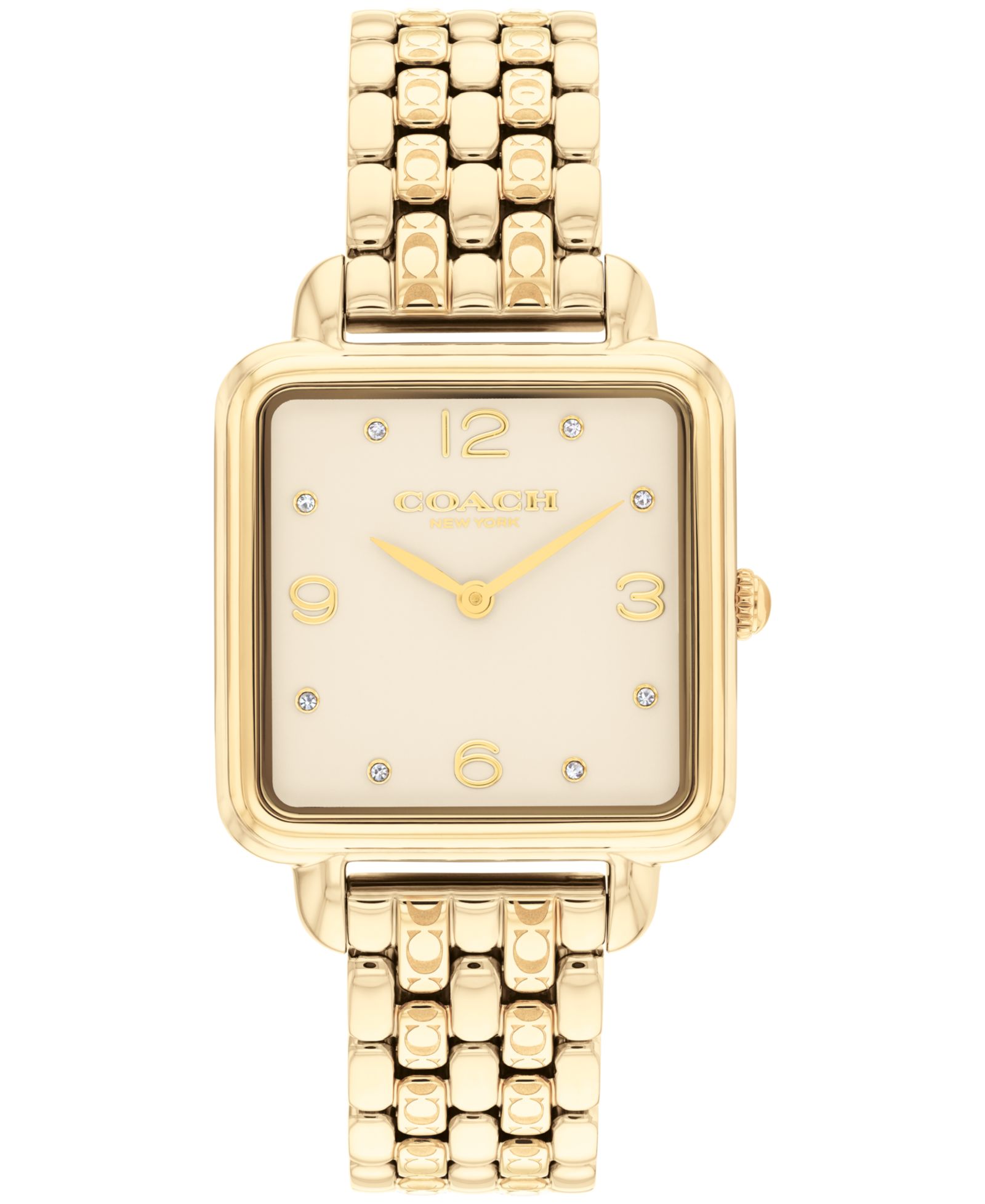Женские наручные часы COACH Cass из нержавеющей стали золотистого цвета, 28mm