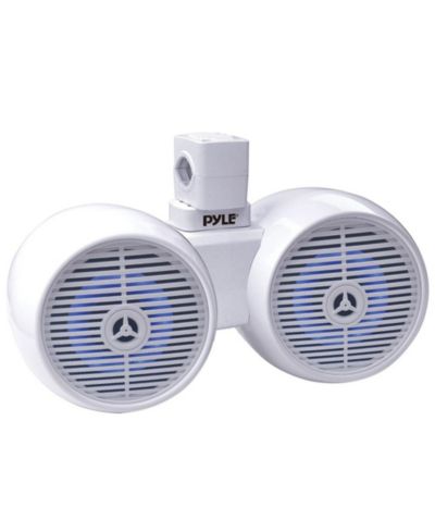 Pyle 6.5" Dual Marine Wakeboard Water-Resistant LED Lights Speakers