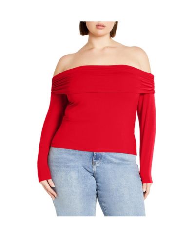 CITY CHIC Women's Knit Jojo Top
