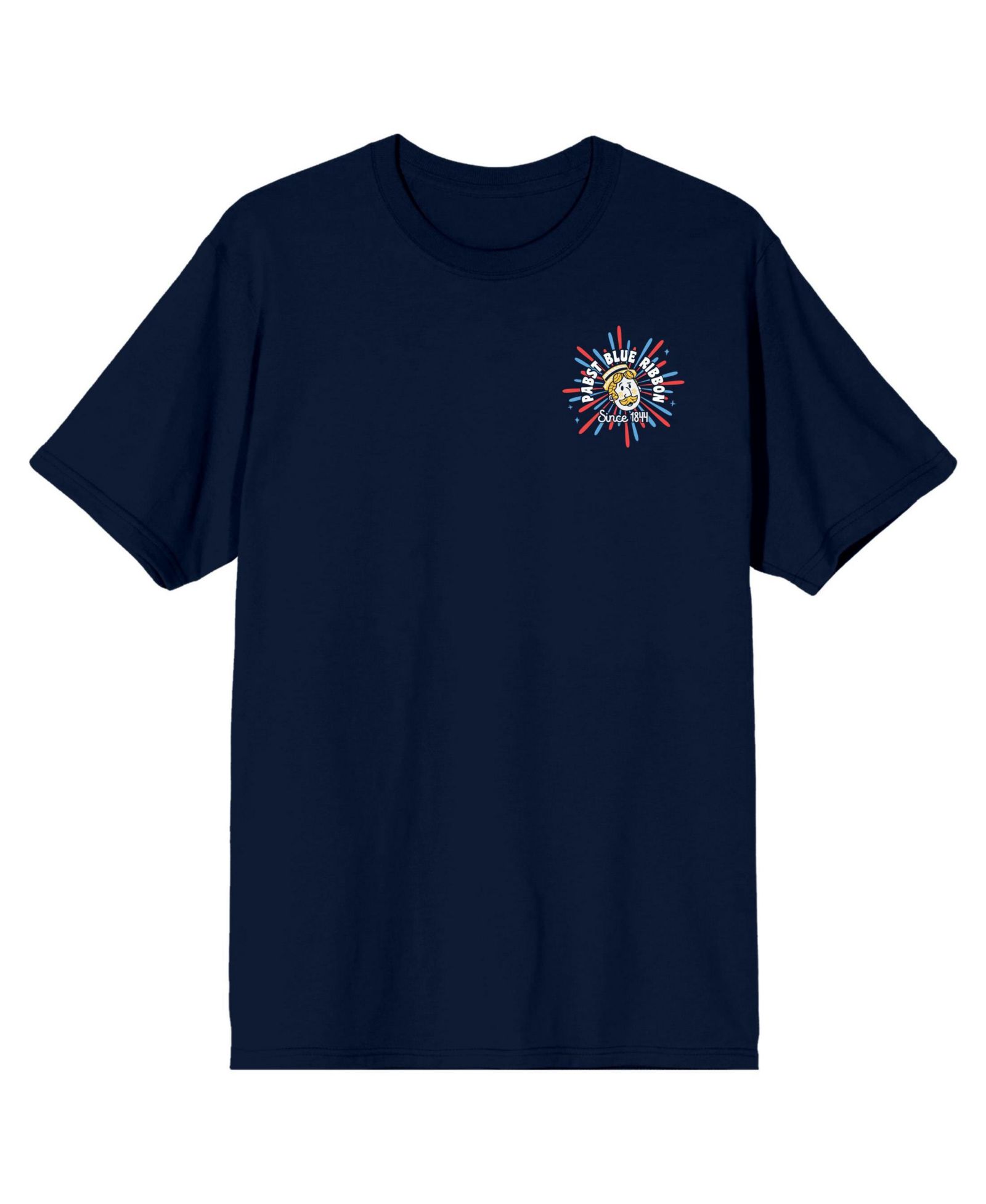 Pabst Blue Ribbon Men's Since 1844 Navy Blue Short Sleeve Tee