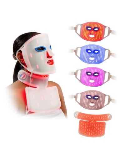 Маска для светотерапии Lifepro Red Light Therapy Mask с 3-4 режимами, автотаймером и аккумулятором 2000mAh для ежедневного ухода за кожей