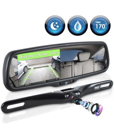 Pyle Waterproof 4.3" LCD Rearview Mirror Backup Camera Kit