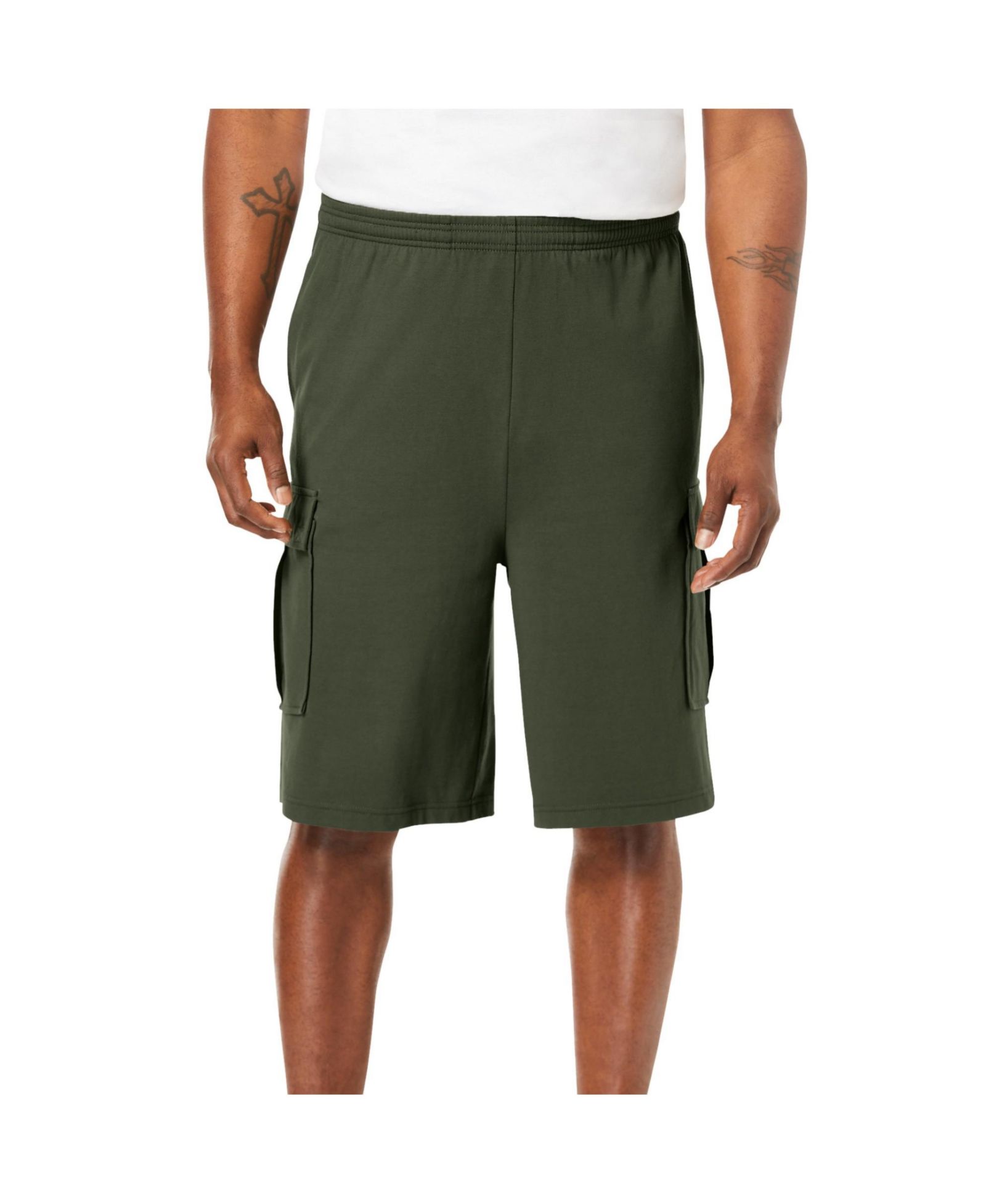 KingSize Men's Lightweight Jersey Cargo Shorts