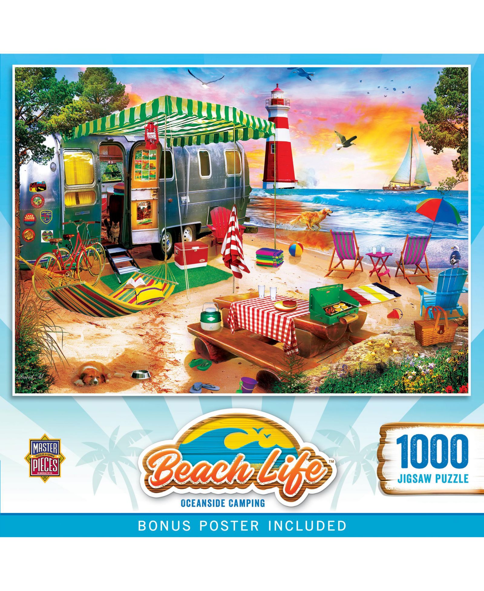 Пазл Beach Life - Oceanside Camping, 1000 деталей
