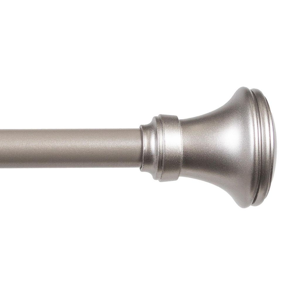 Kenney Fast Fit Vance 5/8-Inch Adjustable Decorative Curtain Rod for Easy Installation