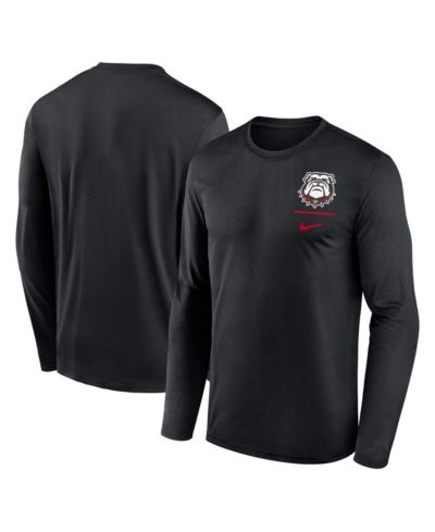 Nike Men's Black Georgia Bulldogs Alternate Logo Lockup Legend Performance Long Sleeve T-Shirt