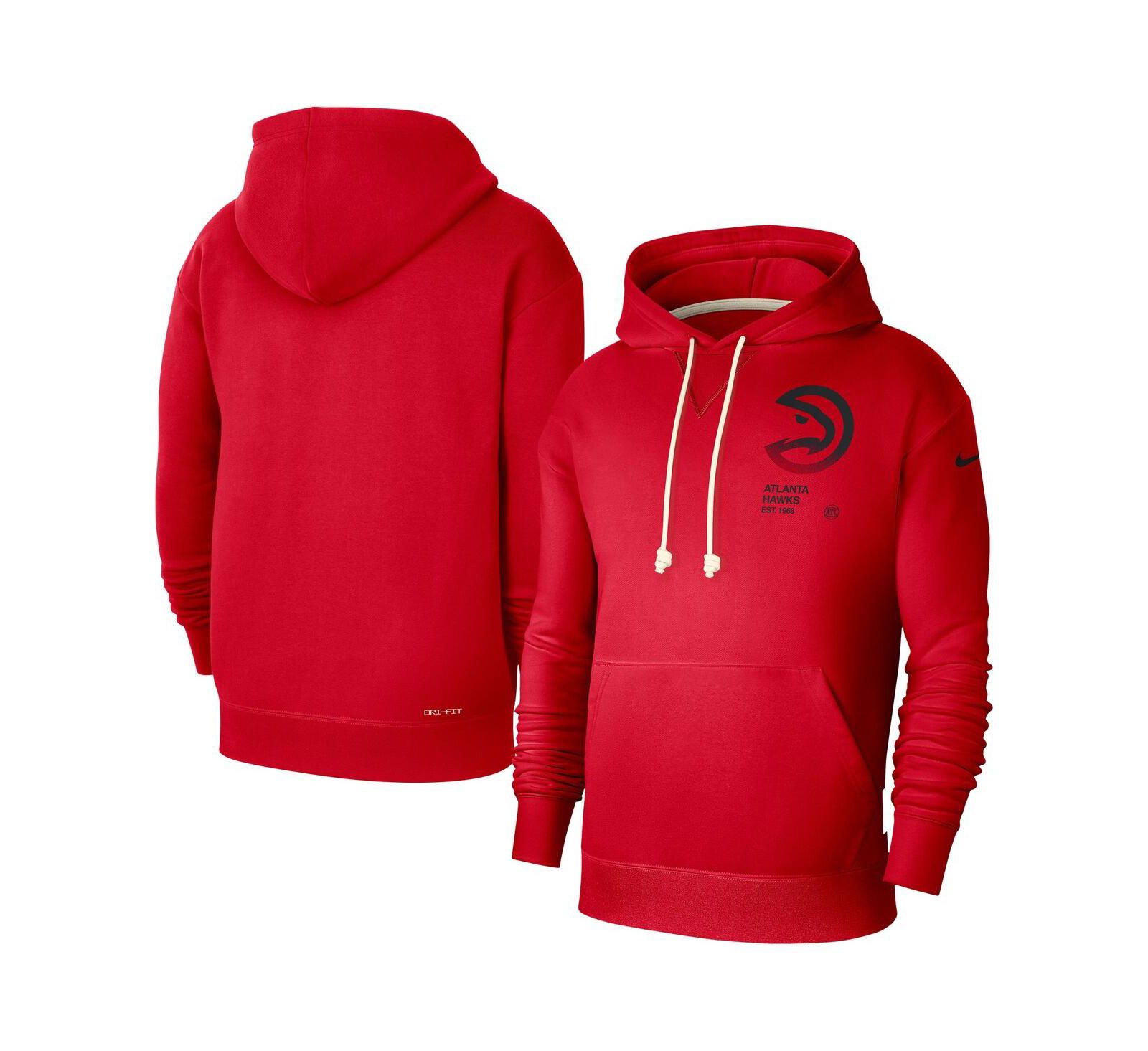 Мужское премиальное худи Nike Red Atlanta Hawks Courtside Standard Issue Performance Pullover Hoodie