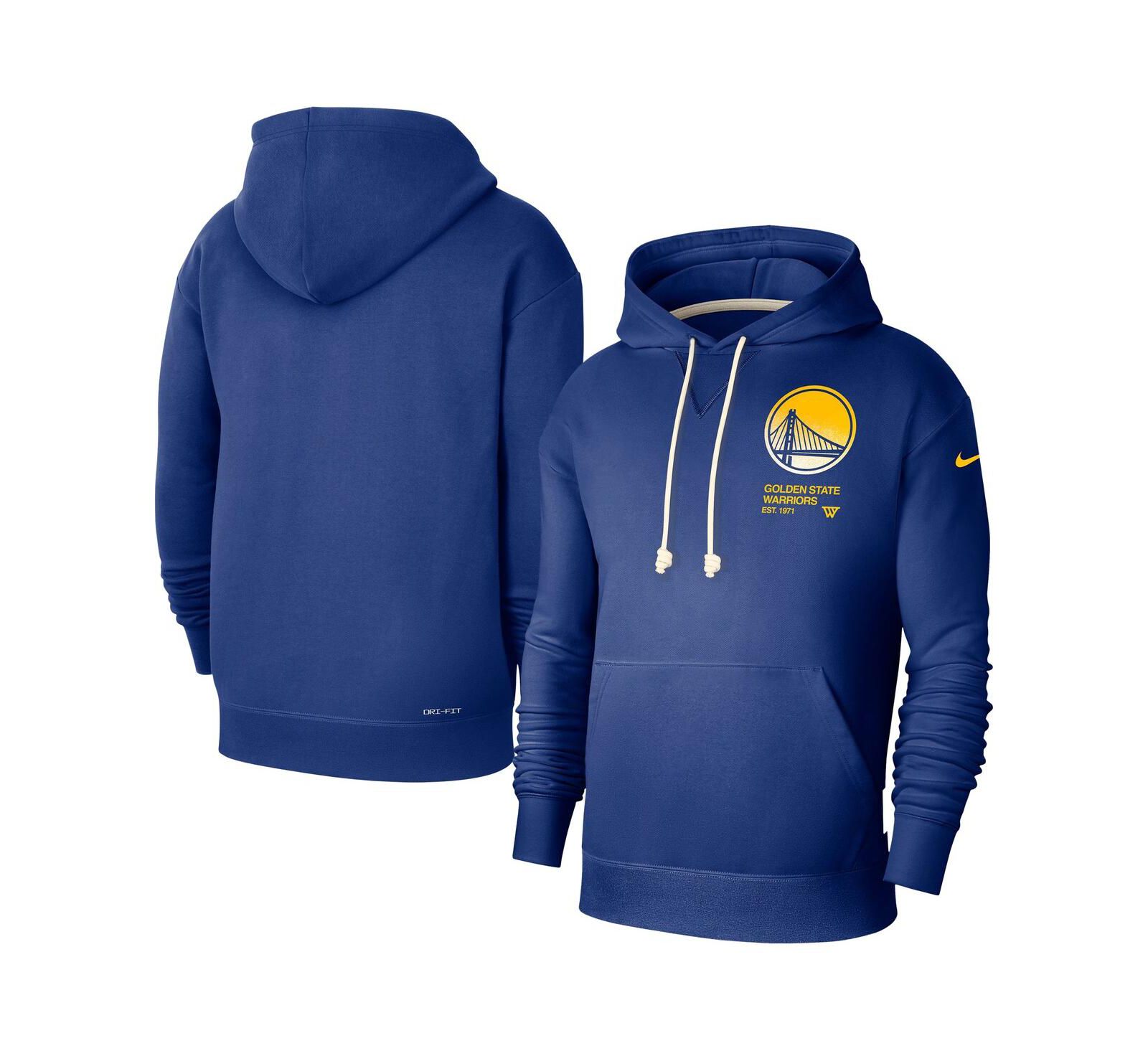 Мужское худи Nike Royal Golden State Warriors Courtside Standard Issue Premium Performance Pullover