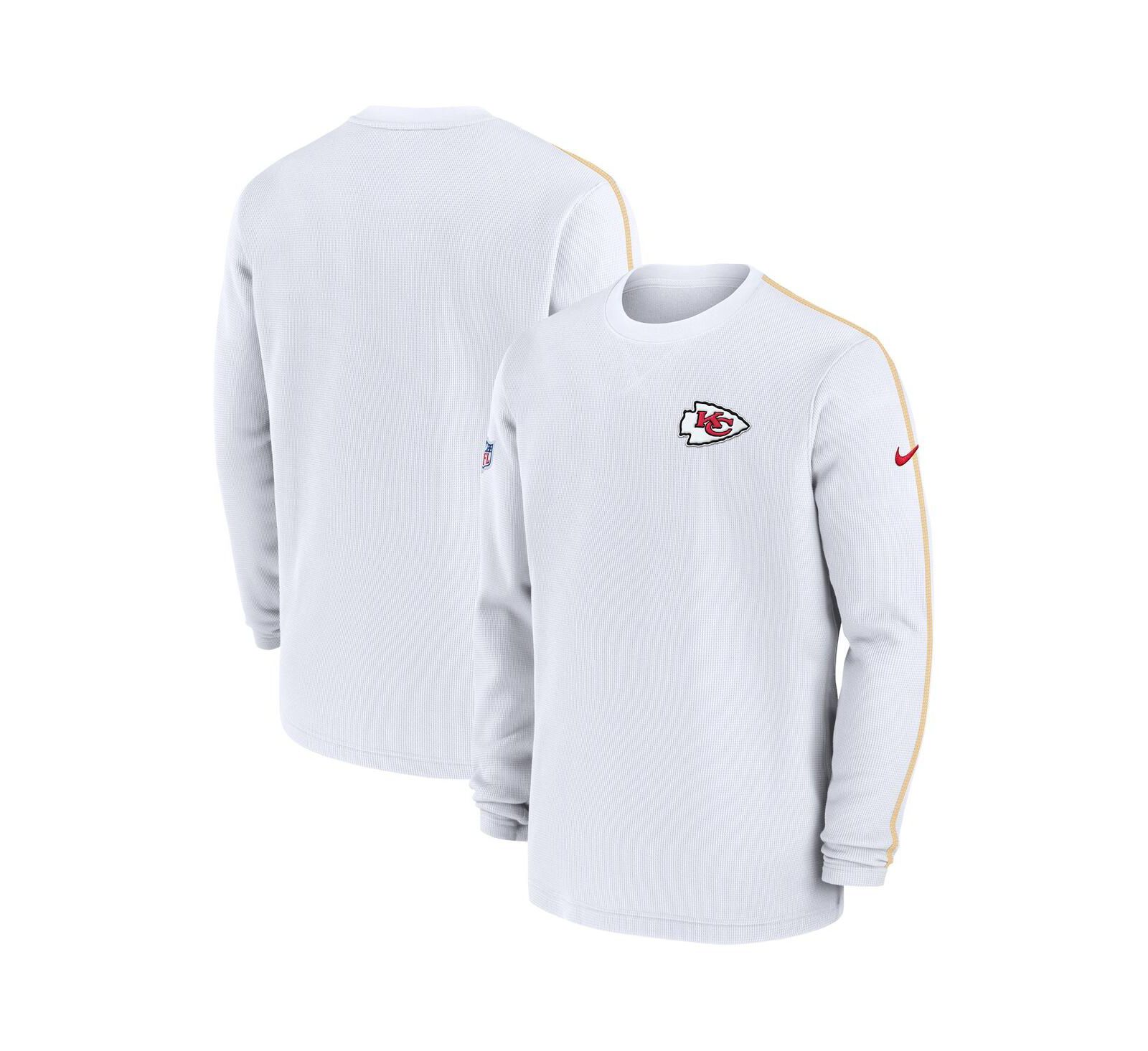 Nike Men's White Kansas City Chiefs 2024 Sideline Coaches Long Sleeve Top