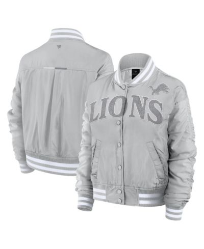 Женская куртка Fanatics Gray Detroit Lions Elements Wave Full-Snap