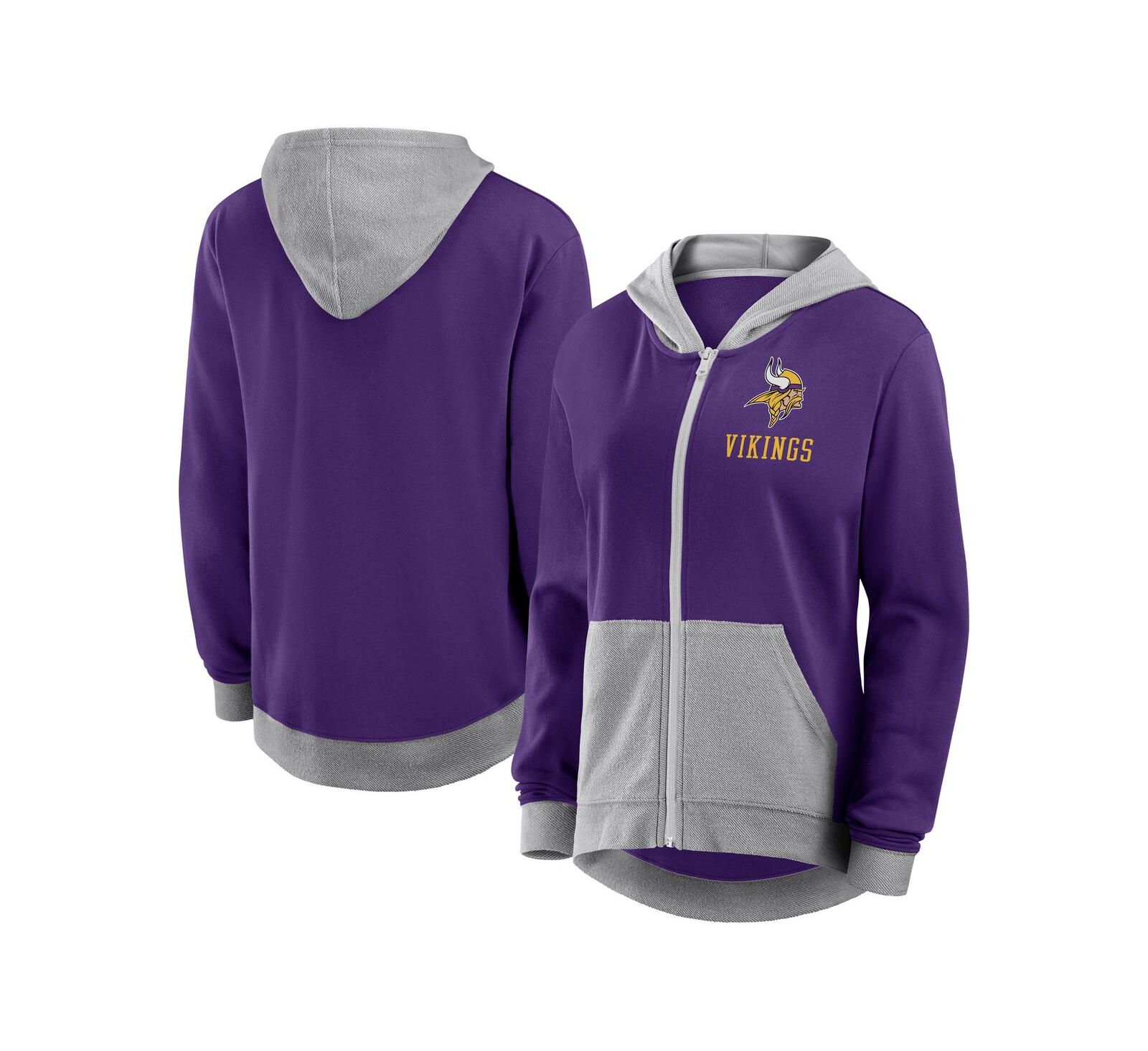 Женская толстовка на молнии Logo Athletic с принтом Minnesota Vikings