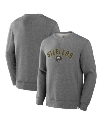 Мужская толстовка Fanatics Pittsburgh Steelers Loop Terry, серая меланж