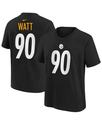 Nike детская футболка T.J. Watt Black Pittsburgh Steelers с именем и номером игрока
