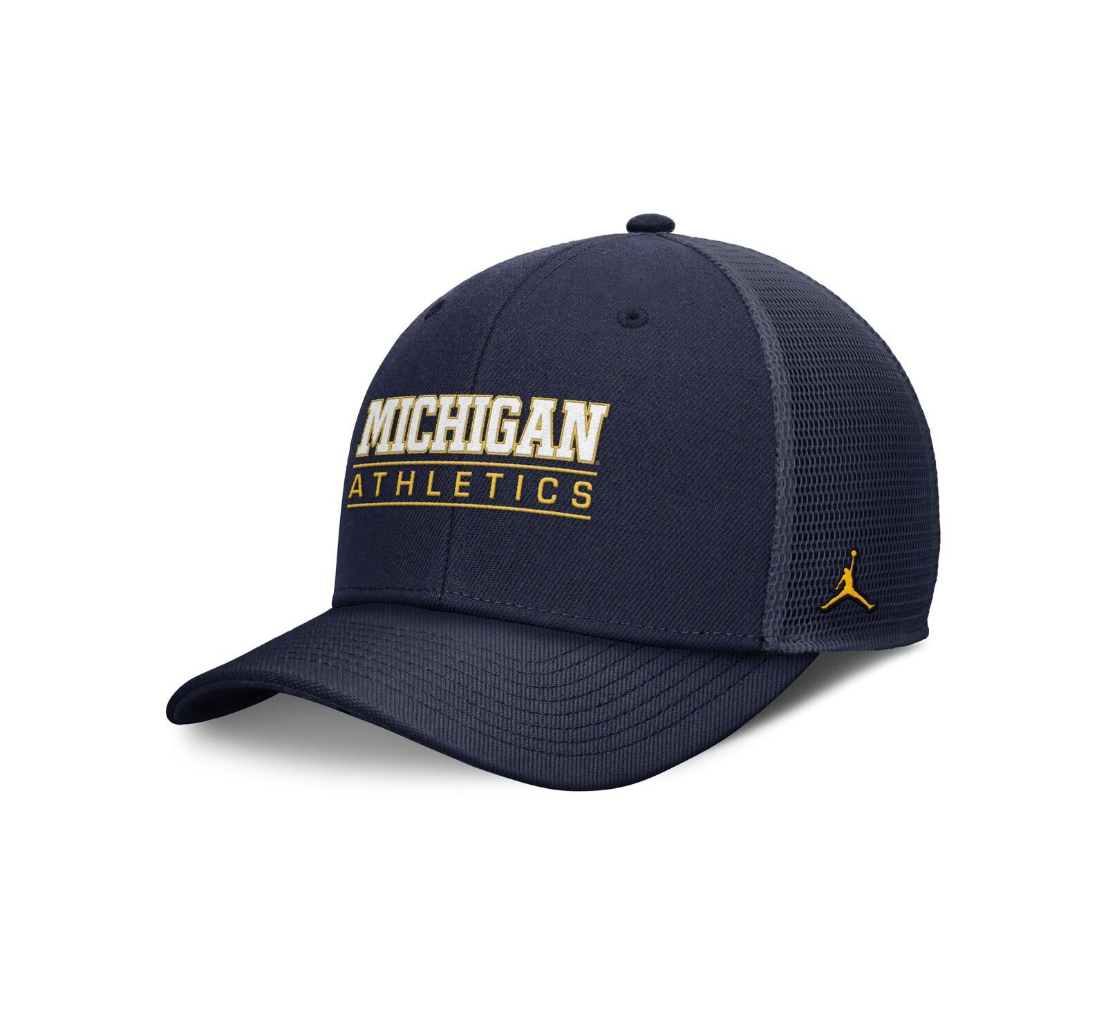 Мужская бейсболка Jordan Navy Michigan Wolverines Rise Adjustable