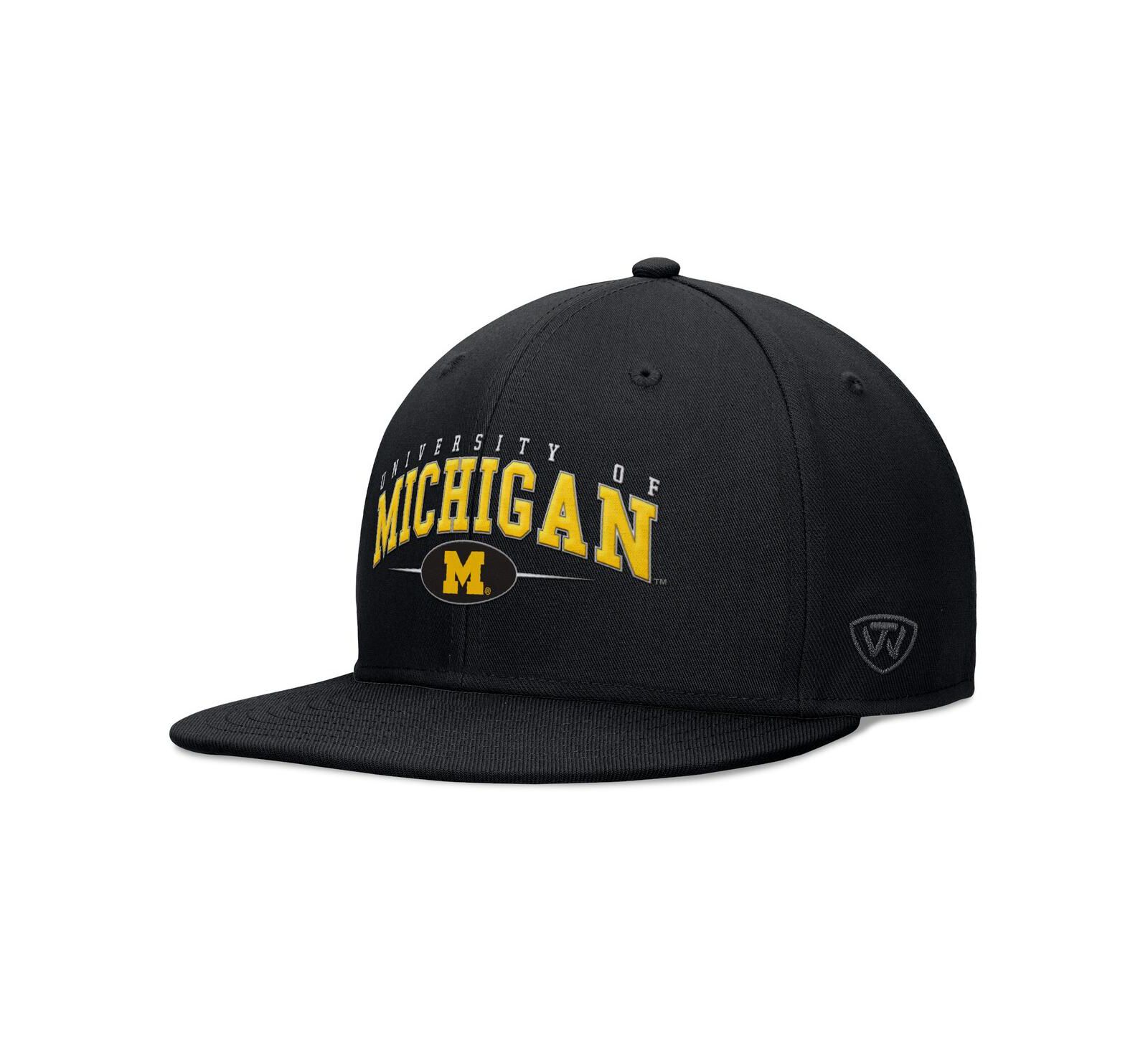 Top of the World Men's Black Michigan Wolverines Bullpen Snapback Hat