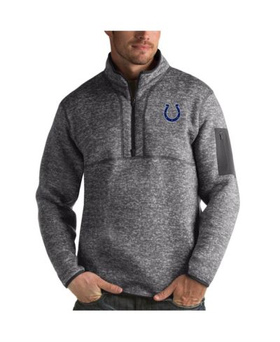 Мужская куртка-толстовка Antigua Indianapolis Colts Charcoal Quarter-Zip Pullover