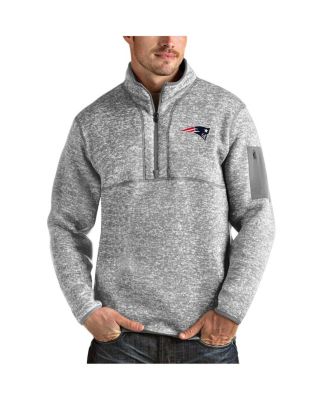 Мужская ветровка-пуловер Antigua New England Patriots с логотипом команды в цвете Heather Gray