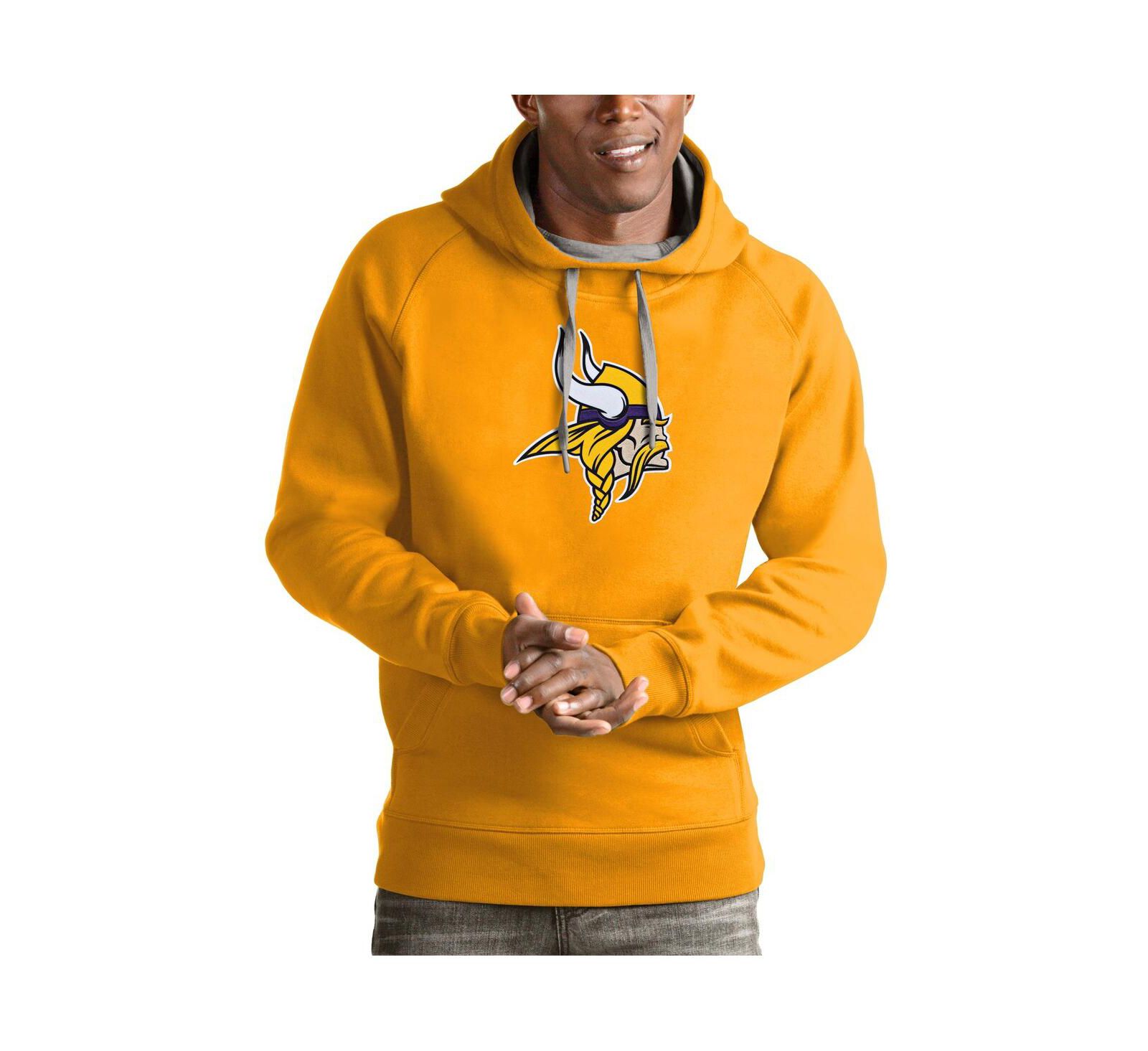 Antigua Men's Gold Minnesota Vikings Victory Pullover Hoodie