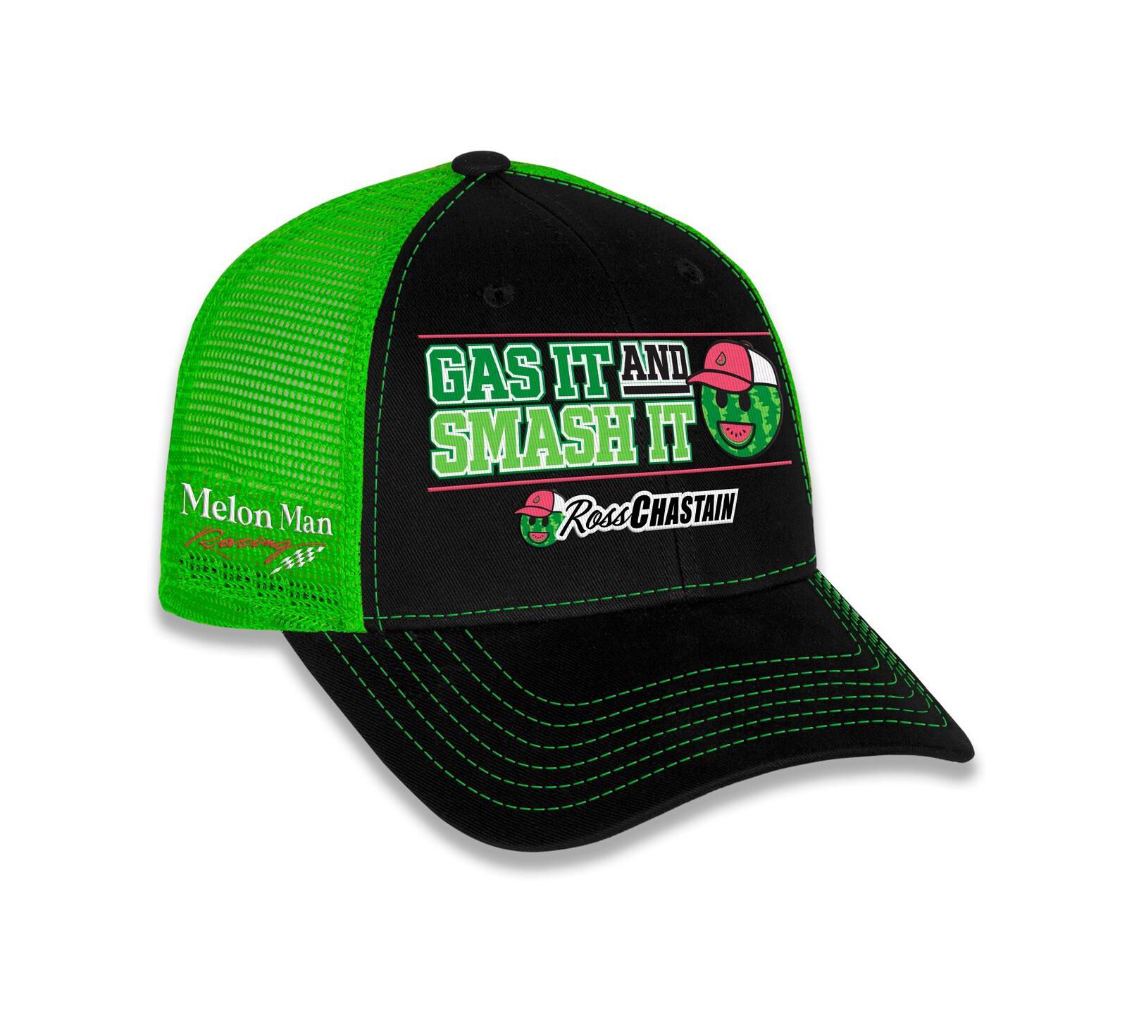 Checkered Flag Sports мужская кепка Ross Chastain Gas It Smash It Black/Green