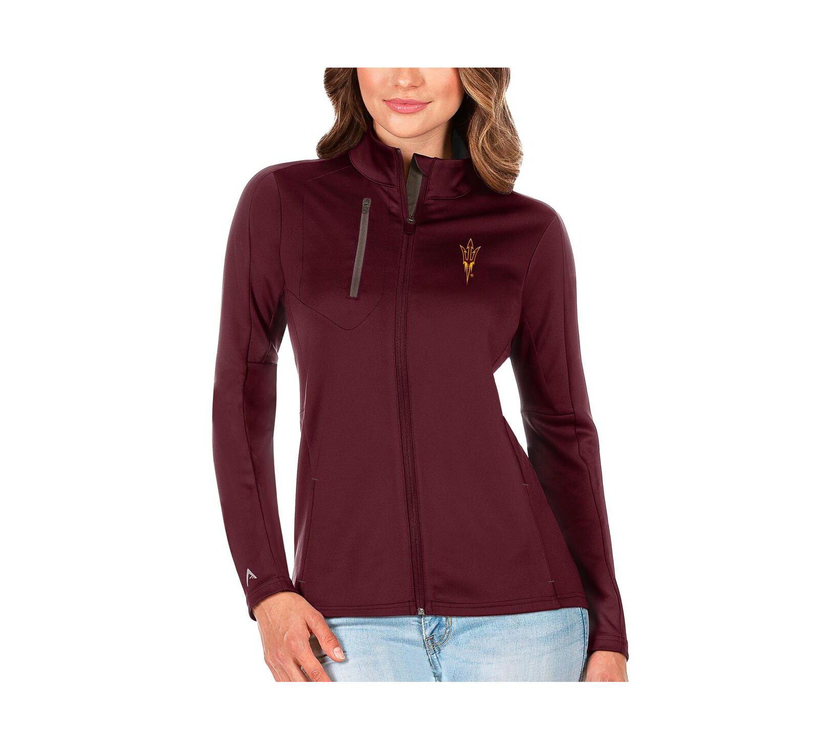 Antigua Women's Maroon/Graphite Arizona State Sun Devils Generation Full-Zip Jacket