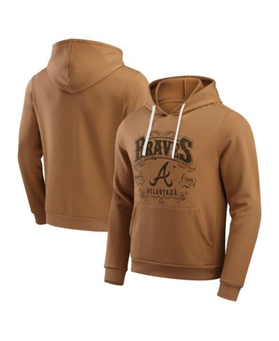 Мужское худи Darius Rucker Collection by Fanatics Tan Atlanta Braves Camp Fleece Pullover