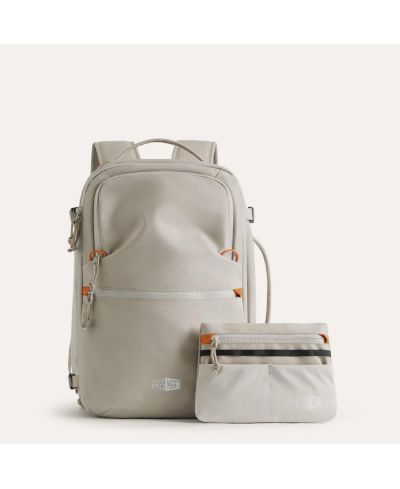 BAGSMART Faro 29L Carry On Travel Backpack Set Bone White