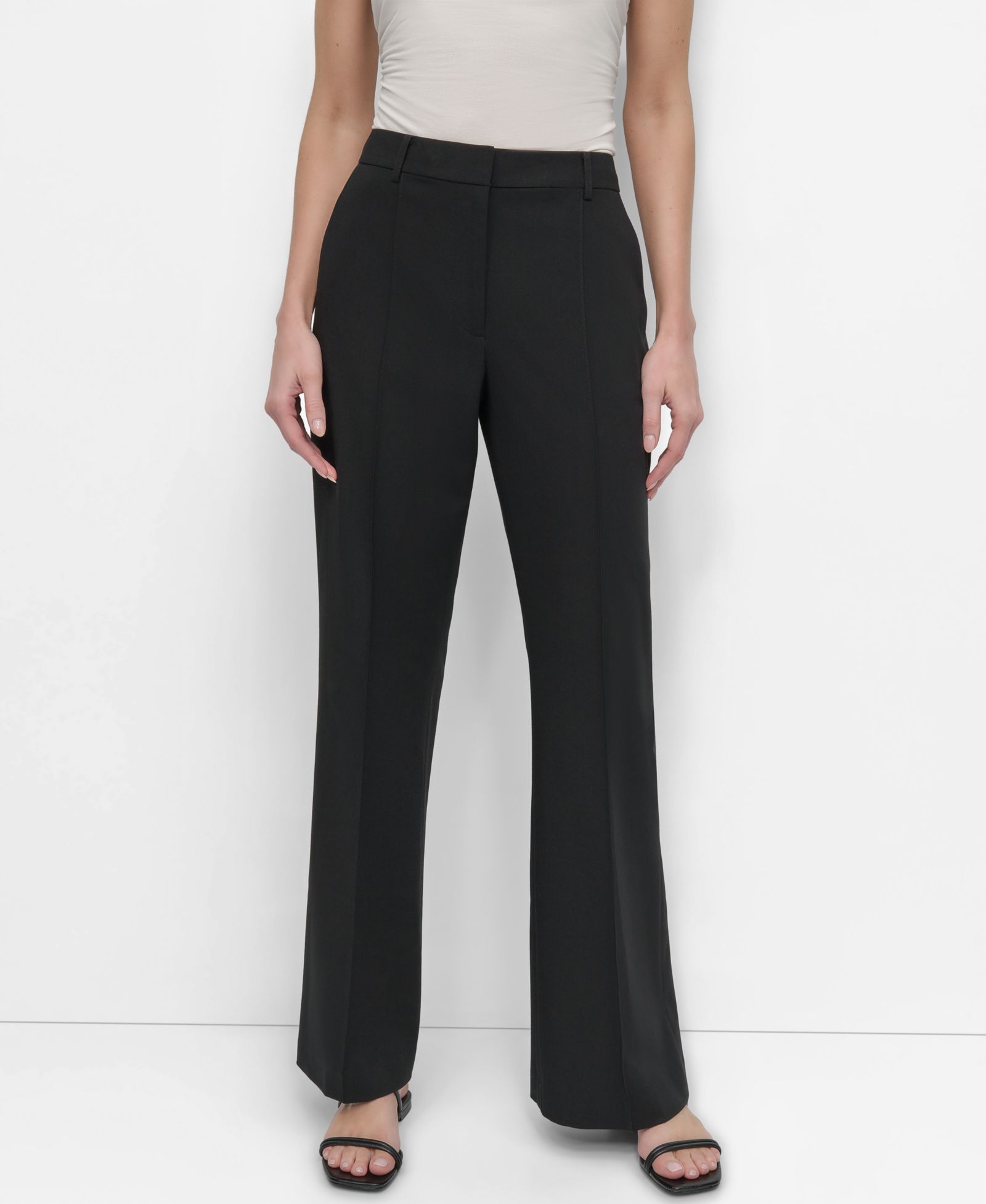 Женские брюки DKNY Pintuck Mid-Rise Flare-Leg
