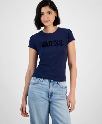 Женская футболка GUESS с коротким рукавом и логотипом Bubble