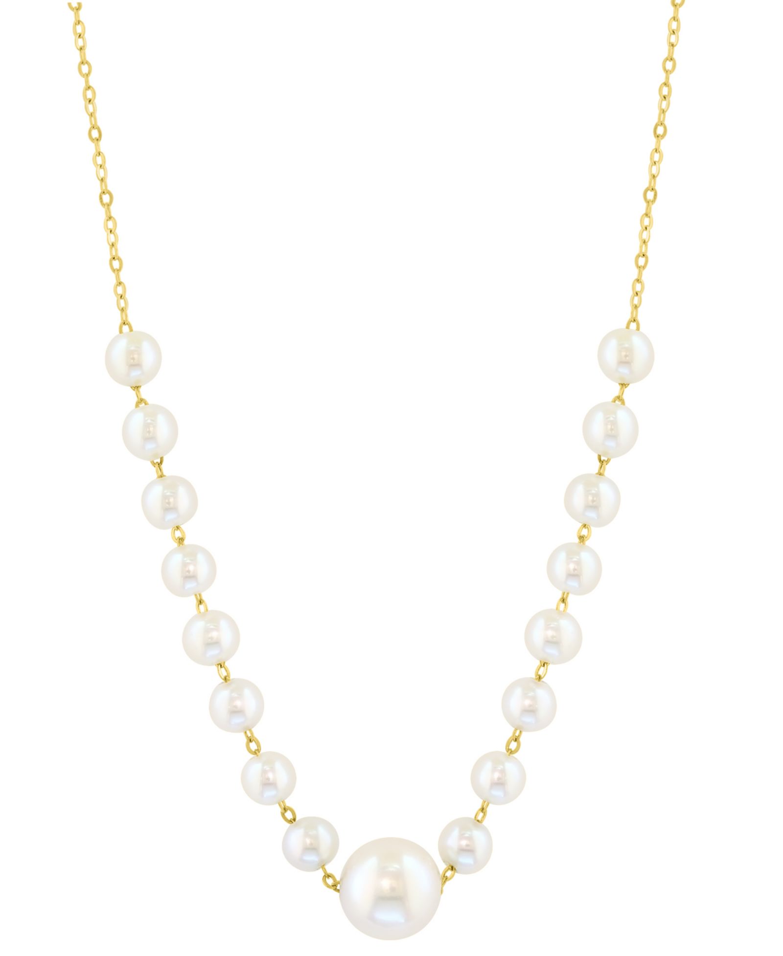 EFFY® Ожерелье-колье с пресноводным жемчугом Cultured (3-1/2 & 6-1/2mm) в 14k Gold, 18" + 2-1/5" удлинитель