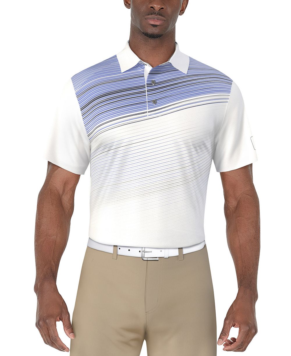 Мужская рубашка-поло PGA TOUR Stripe Print с коротким рукавом