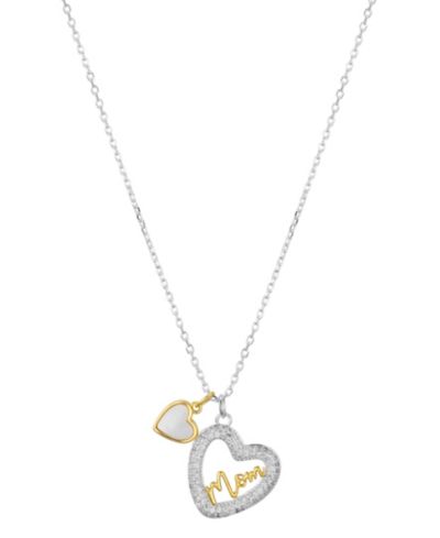 Ожерелье Unwritten Cubic Zirconia and Mother of Pearl Mom Open Heart