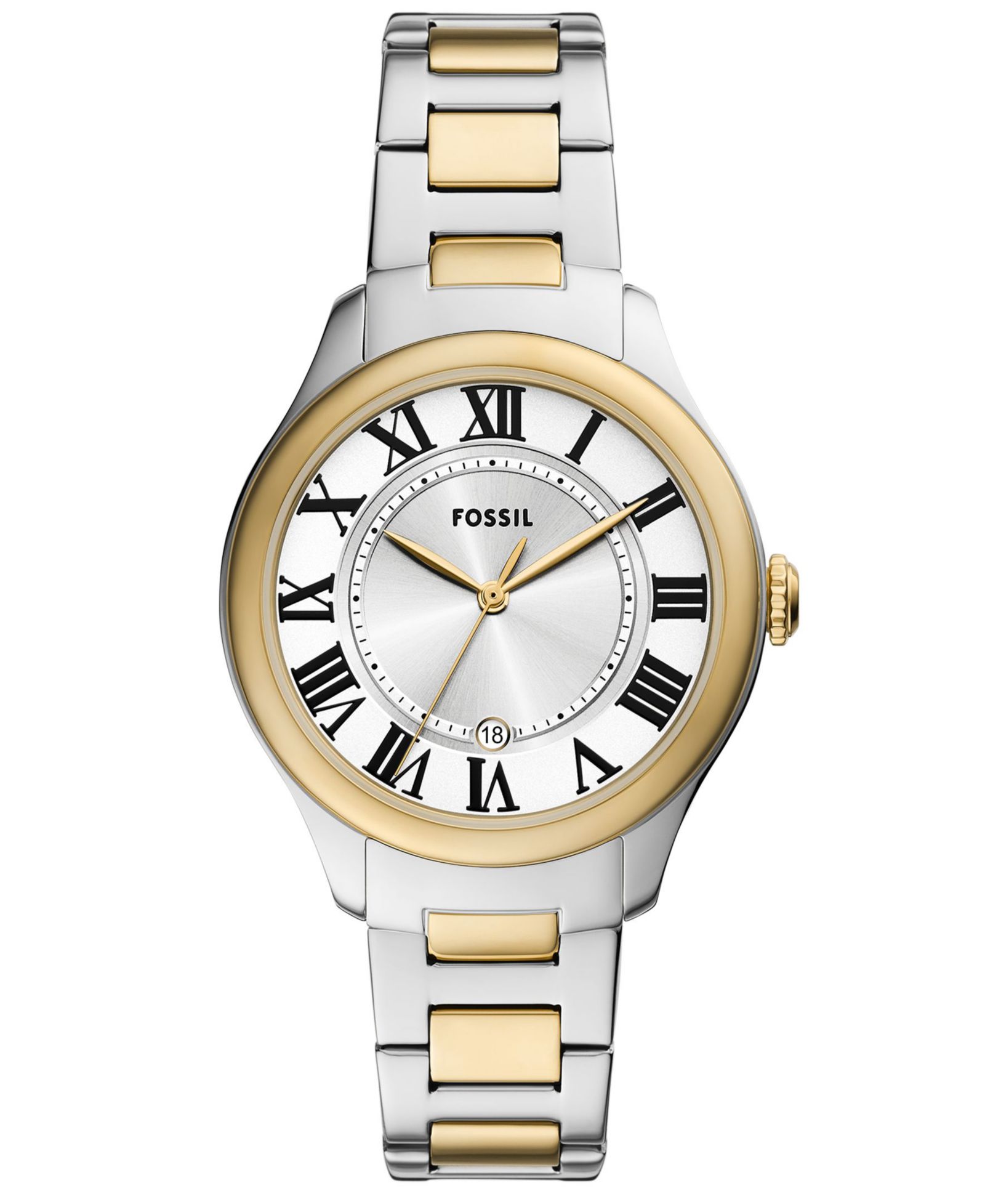 Женские часы Fossil Gilmore Three-Hand Date из двухцветной стали, 38mm