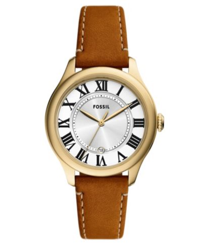 Fossil женские наручные часы Gilmore с тремя стрелками и датой, двухцветный нержавеющий корпус, 38 мм