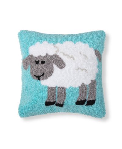 Декоративная мини-подушка Fluffy Sheep Blue Hooked 12" x 12"