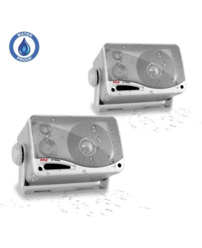 Акустическая система Pyle 3.5" 200 Watt 3-Way Weatherproof Mini Box Speaker, Silver