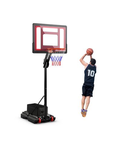 Basketball Hoop with 5-10 Feet Adjustable Height for Indoor Outdoor