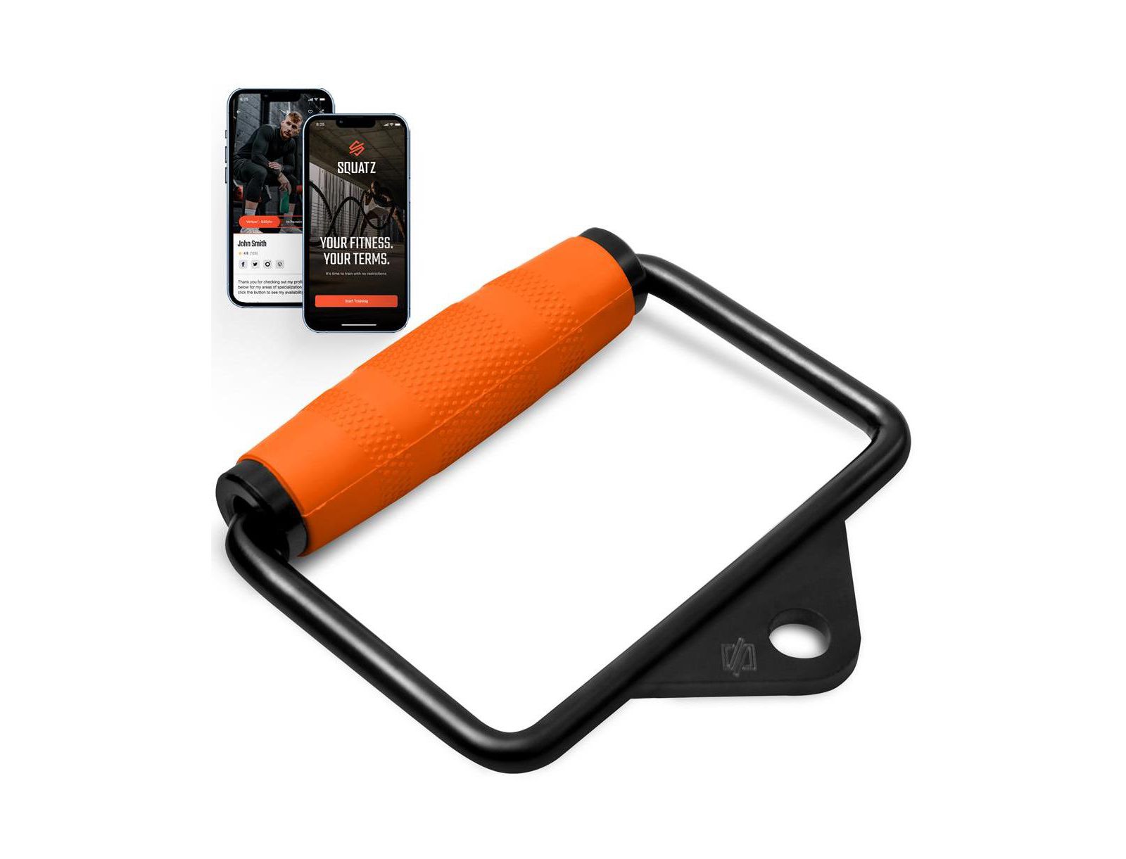 SQUATZ рукоятка для троса Squatz Single D Row Handle с нескользящим покрытием