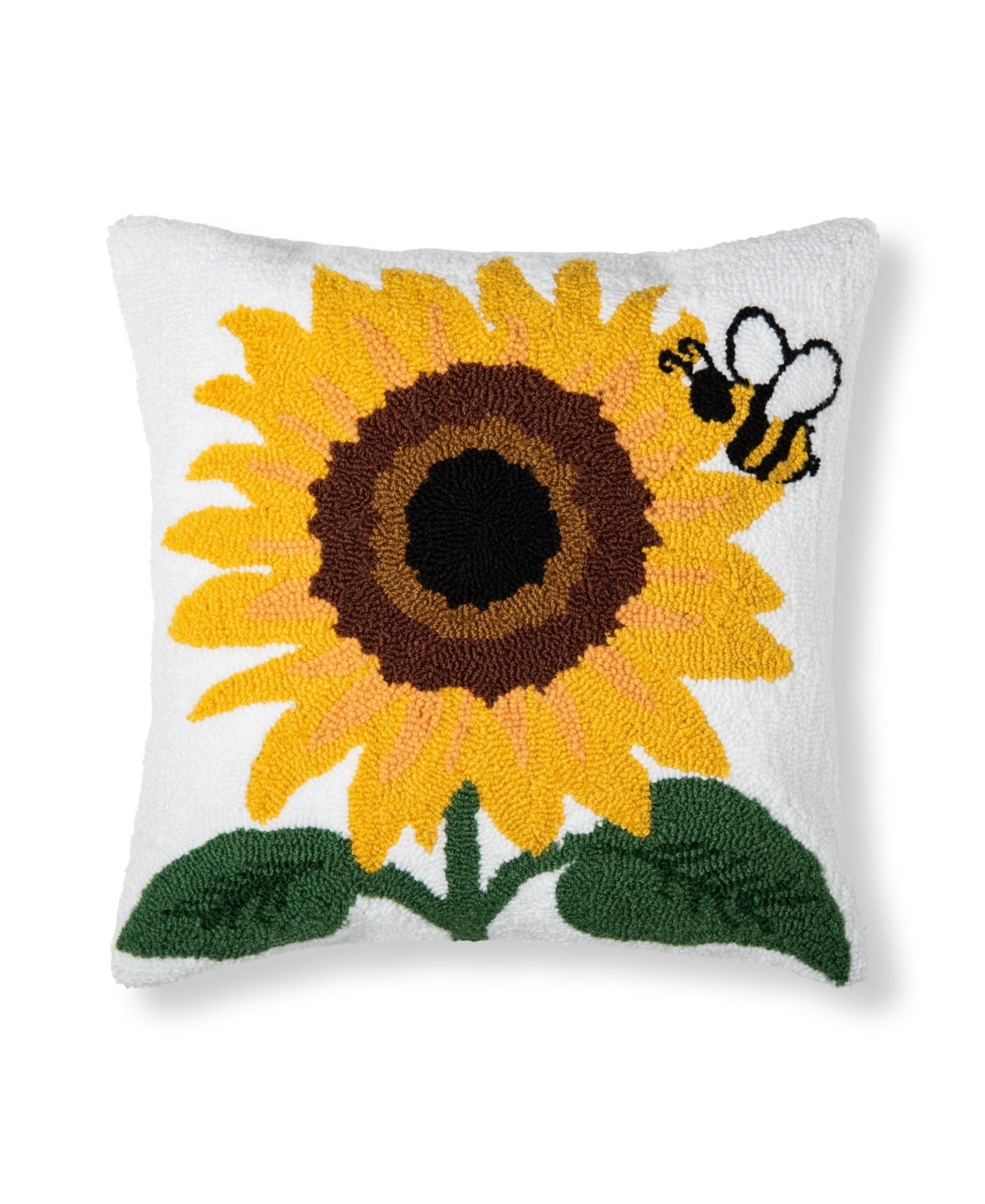 C&F Home Декоративная подушка Sunflower & Bee Hooked Accent 18" x 18"