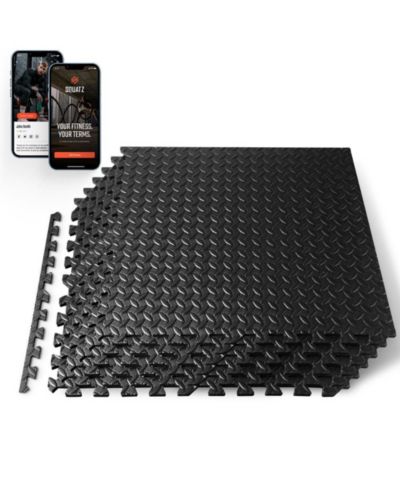 Коврик для упражнений SQUATZ Puzzle 6-Piece, EVA Foam, Black
