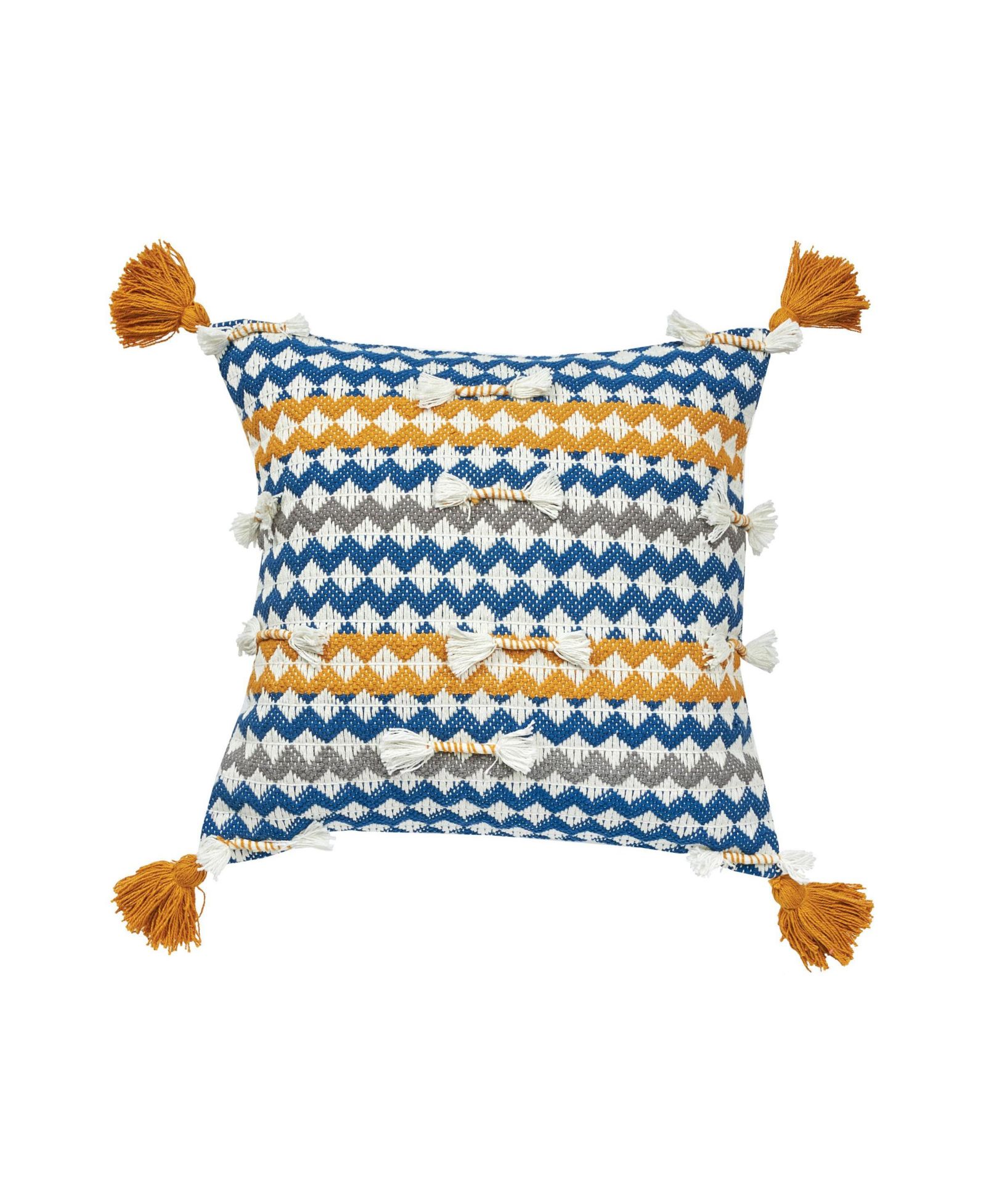 Декоративная декоративная подушка Jensen Ochre Woven Tasseled Accent, 22" x 22"