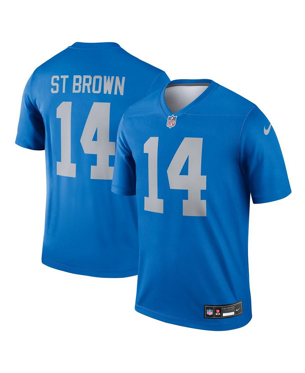 Nike Мужской топ Amon-Ra St. Brown Blue Detroit Lions Alternate Legend Player Performance